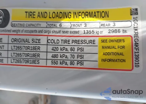 2019 Chevrolet Silverado 2500Hd Wt z USA, uszkodzony, nr VIN 1GC1KREG4KF139010